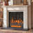 23.6'' W Wall Mounted Electric Fireplace Without Mantel