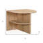 Table de bout en bois massif naturel 22 "avec tablette