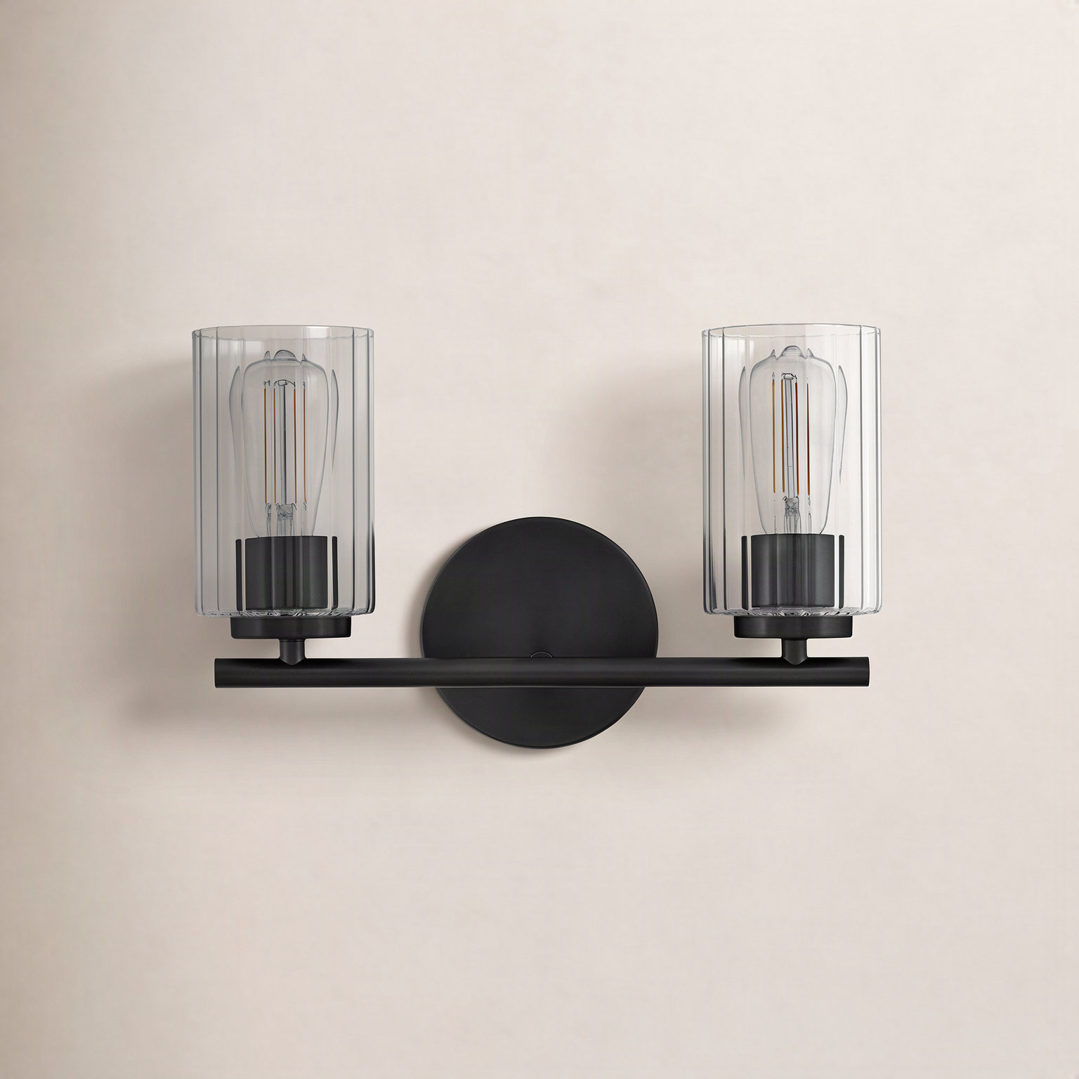 Leta 2-Light Bath Sconce, Black