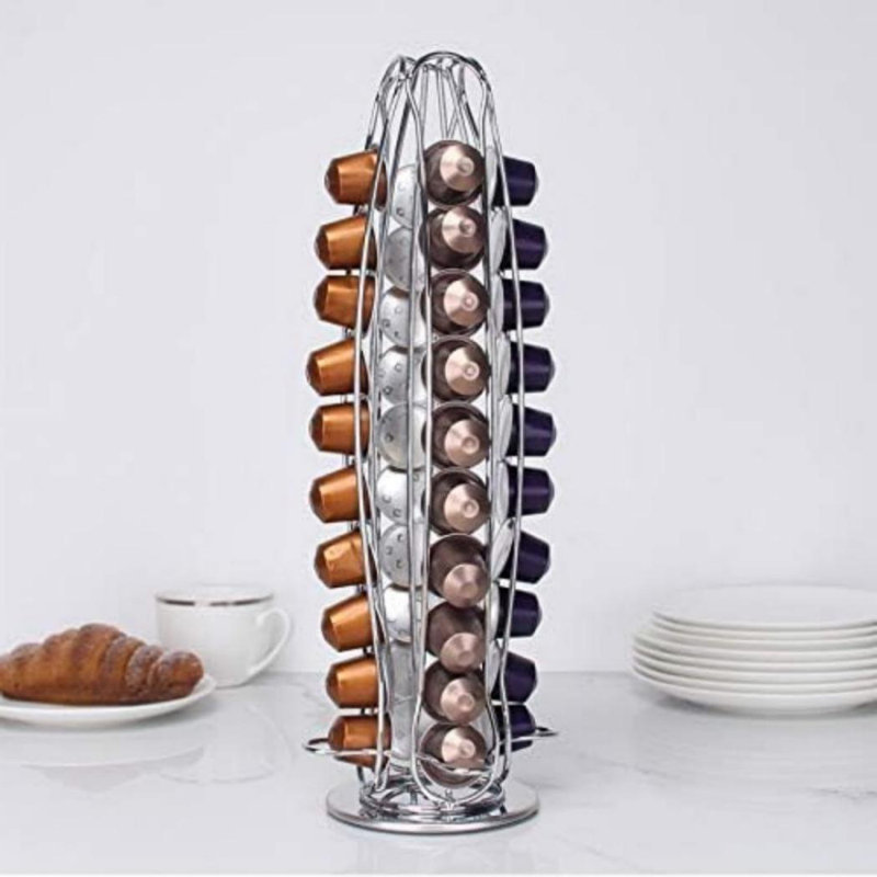 Prep & Savour 360° rotatable Iron coffee capsule rack storage display ...