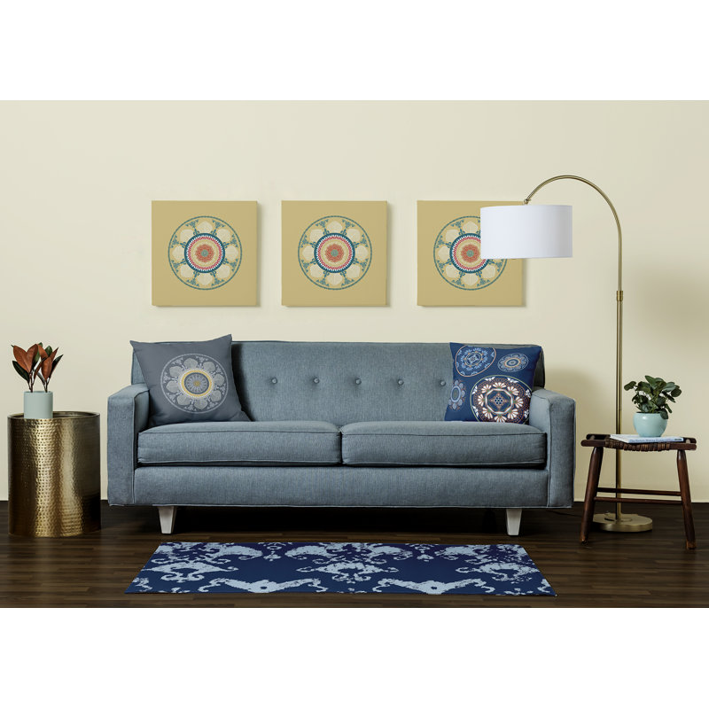 Chenille Ikat Indoor Rug, Rectangle 5' x 7'