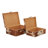 Georgine Natural Leather Hide and Wooden Decorative Box Set (Set of 2)-1315262641