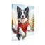 Animaux, chien de Noël dans un chandail rouge avec des clochettes