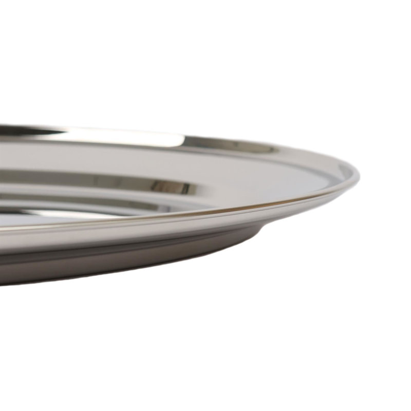 Argon Tableware - Oval Stainless Steel Serving Platter, 3cm H x 60cm W x 41cm L