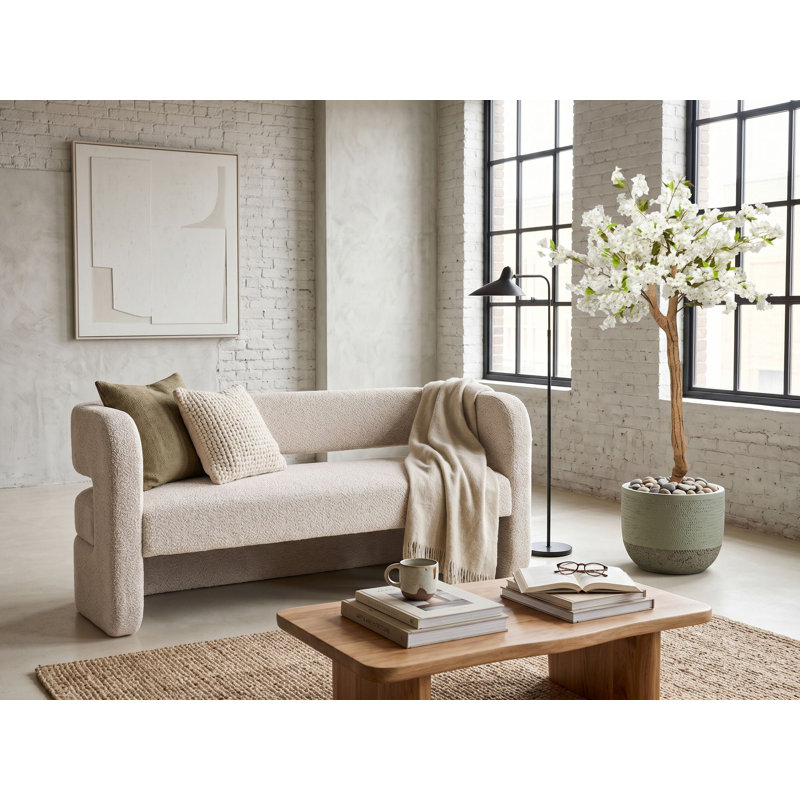 Sofa 2 Seater VIDSEL Chenille Beige