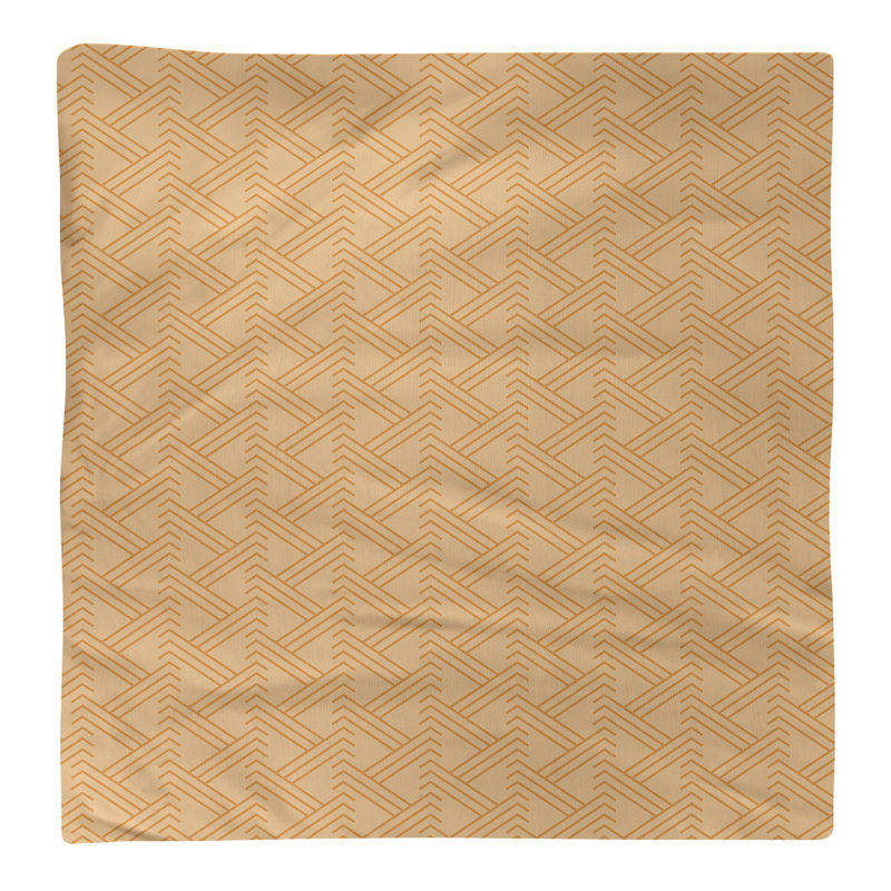 Serviette de table en coton Zig Zag, Orangé, Croisé en coton, H 0,1 po x l 10 po x P 10 po