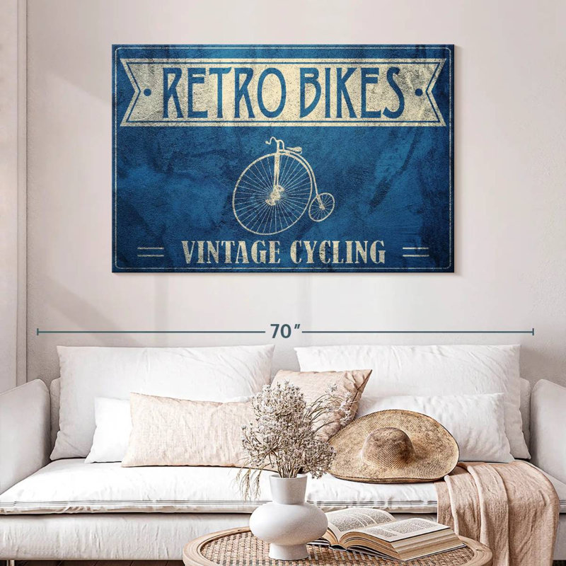 Mehar Retro Bikes Typography, 32" H x 48" W