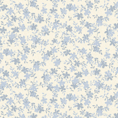 Laura Ashley Misterton Trail Pale Seaspray Blue Wallpaper