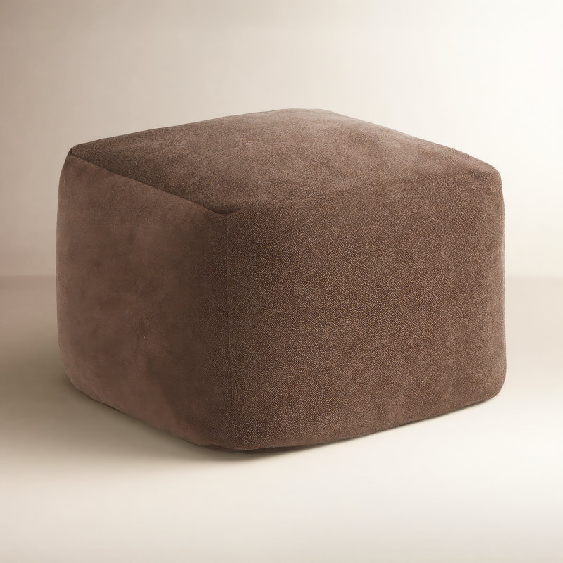 Pouf Inaki, Boucle brun foncé