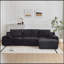 Modern Memory Foam Compressed Sofa, Large Sectional Couches for Living Room, Pet-Friendly Cloud Modular Sectional, Corduroy Fabric, Extra Deep Loveseat, No Assembly Required-782936451