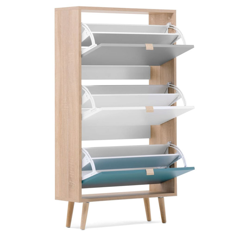 Finori Shoe Cabinet Sonoma Oak/Tricolour