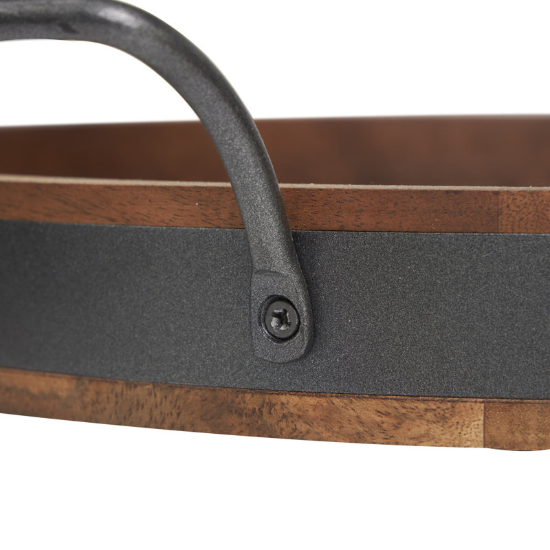 Ensemble de plateaux gigognes en bois Ellarose, Brown