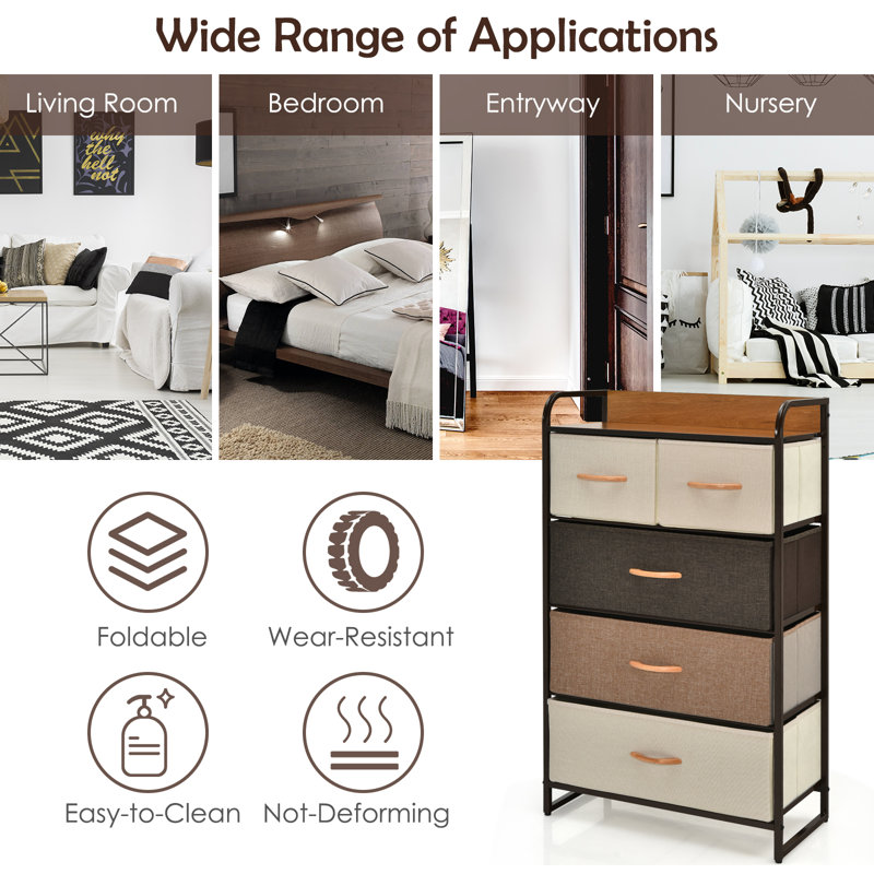 Shelford 58cm W 5 - Drawer Chest of Drawers
