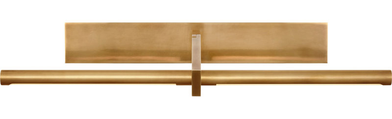 Axis Pivoting Library Light, 3" H x 24.5" W x 13.25" D, Antique-Burnished Brass