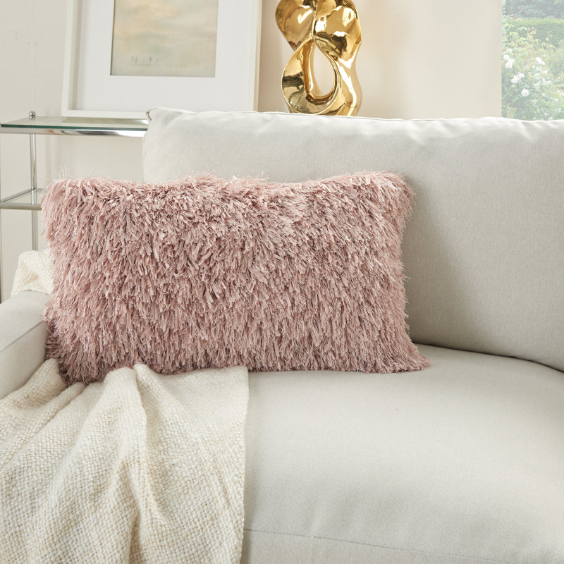 Ruffled Throw Pillow, Coral