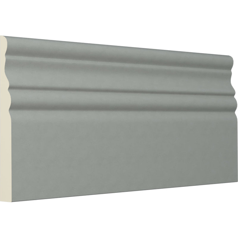 Gray Polyurethane 94.5" Long Traditional Baseboard Moulding