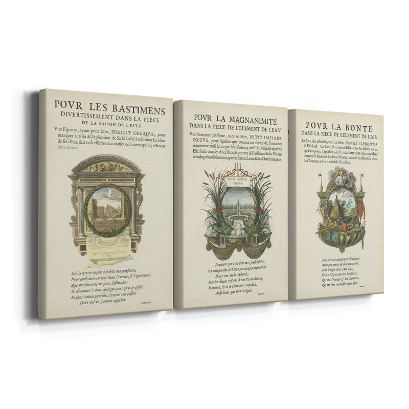 Ex-libris imprimé I - toile tendue sur mesure - 3 pièces, H 48 po x l 96 po