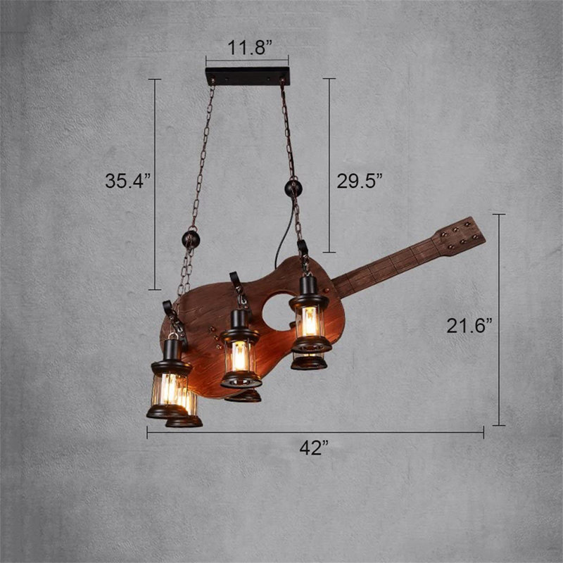 Lustre géométrique unique à 6 lumières Nirupa