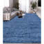 Tapis bleu marine marocain de haute qualité noué à la main