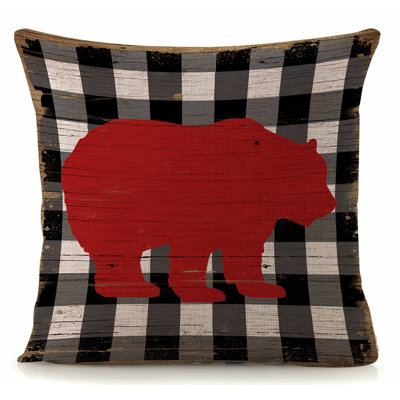 Plaid Linen Throw Pillow