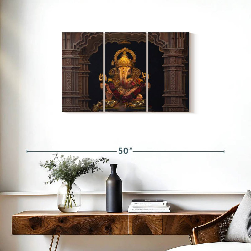 Adella Ganesh Statue, 20" H x 33" W