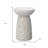 18" White Solid Wood Round End Table-1528095401