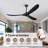 3 Blades Solid Wood Modern Ceiling Fan With Remote Control-910377622-910377623