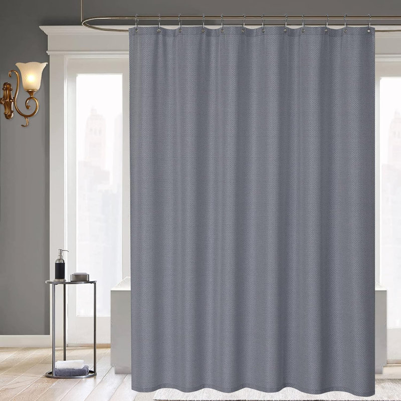 Adesha Polyester Shower Curtain, 213.36cm H x 182.88cm W, Blue