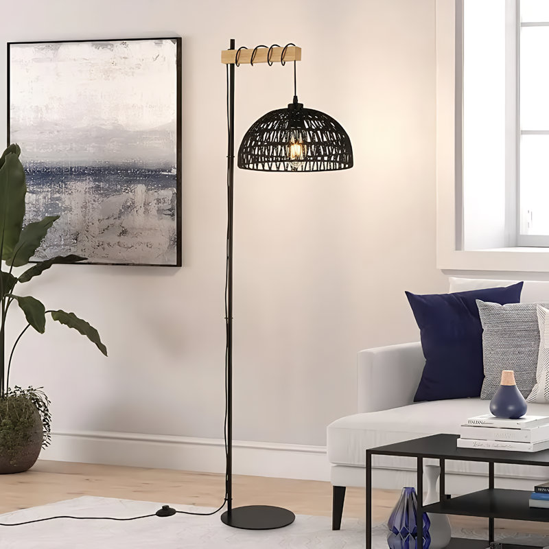 Lampe sur pied 62 po Frankie, Noir