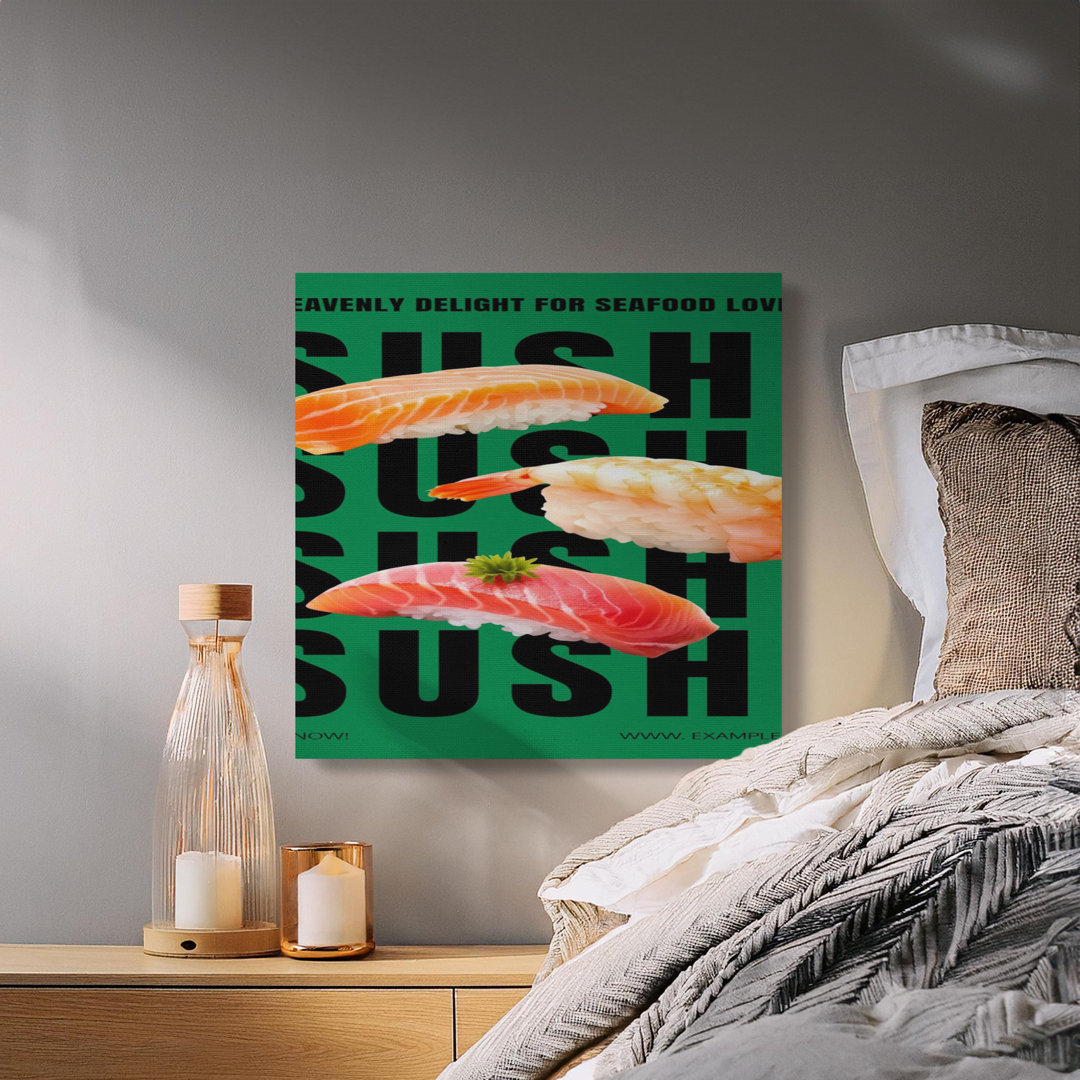 Vibrant Sushi Kitchen Wall Art
