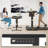 Electric Standing Desk Adjustable Height Sit Stand Home Office Desk With Splice Board-1393059091-1393059080