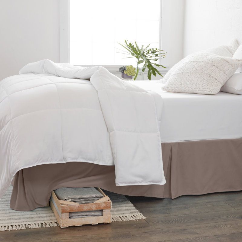 Jupe de lit Becky Cameron™ de 14 po, Taupe, Simple TG