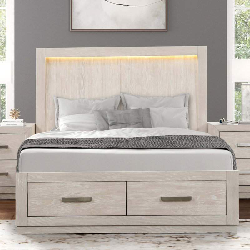 Transitional Eastern King Size Bed