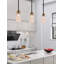 Suspension Ahern Mini, fini noir mat et laiton, 12,7 cm (L) x 24,8 cm (H), verre ambré dégradé-1926115218-1926115231