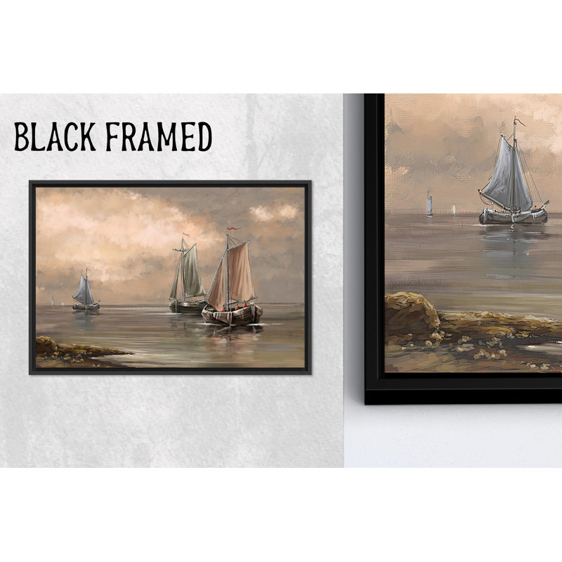 Pêcheurs sur toile, art mural de cuisine côtière 1P, 39,4 po H x 63,1 po l