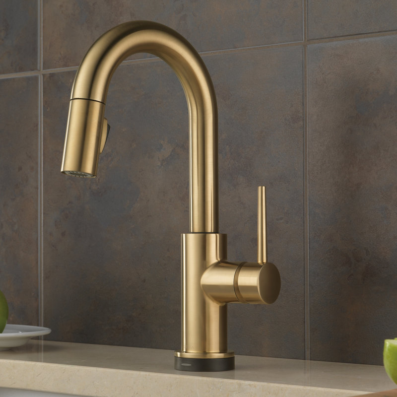 Trinsic Pull Down Touch Bar Faucet, Brilliance Champagne Bronze