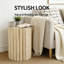 Table de bout cylindrique en bois massif