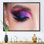 Maquillage lumineux pour les yeux dans des tons de bleu luxueux - photographie sur toile