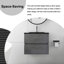 Meuble-lavabo simple mural 24 po avec comptoir à surface solide 24 po