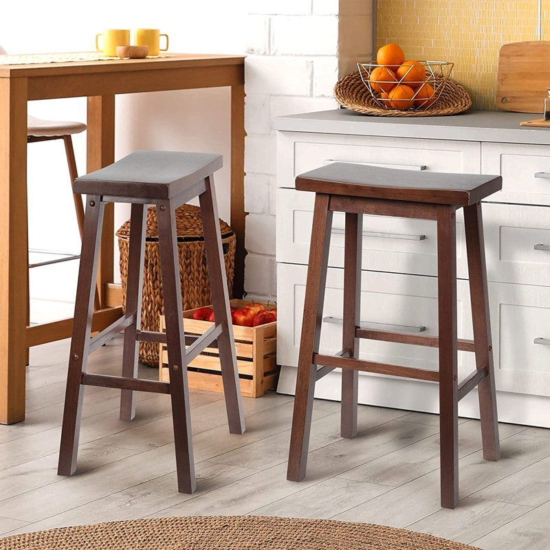 Solid Wood Accent Stool, Walnut