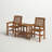 Sibyl 3-Piece Meranti Wood Patio Conversation Set