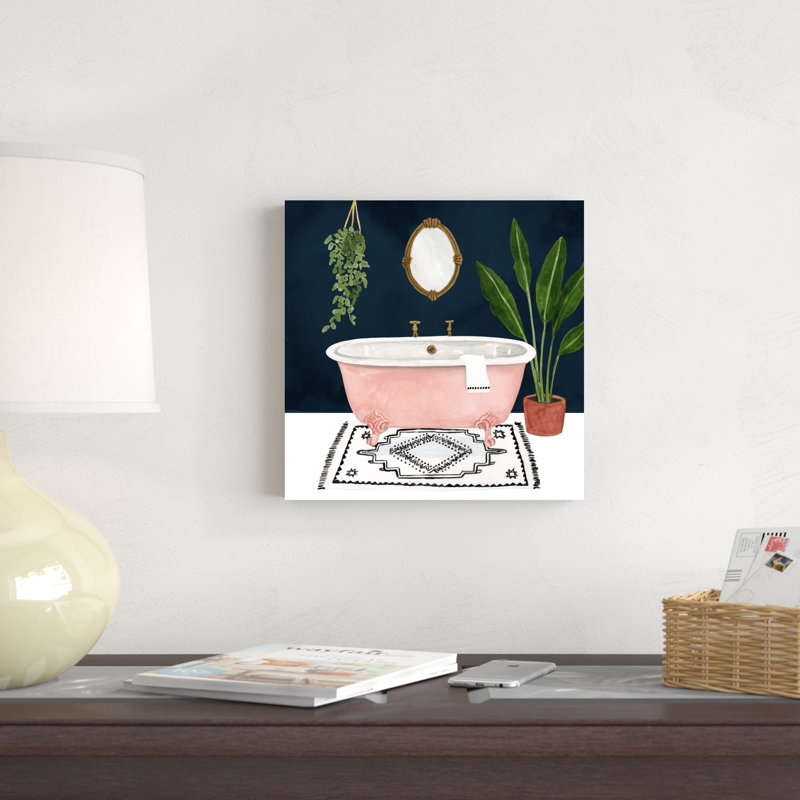 " Boho Bath II " by Victoria Borges, 12" H x 12" W, No, Silver Framed Print