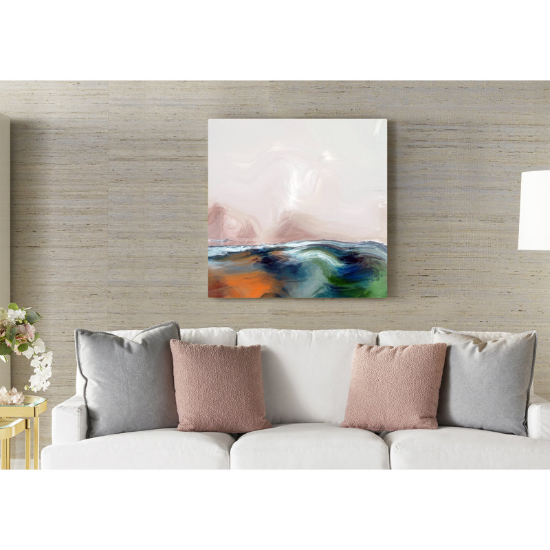 Blue Horizon II - Wrapped Canvas Painting, 36" H x 36" W x 1.5" D