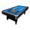 Table de billard professionnelle 8 pi VINTAGE BLUE avec bancs de rangement, retour de balle et accessoires complets