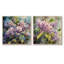 Mauve, vert, beaux lilas - lilas floraux, ensemble de 2 carrés-637847352-637847358