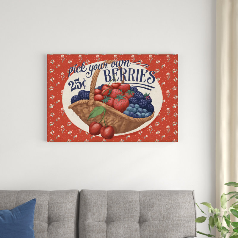 " Berry Breeze I ", 36" H x 24" W x 1.25" D