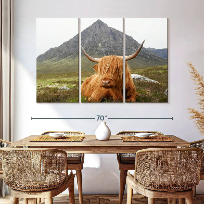 Vache sereine Brampt Highland, H 24 po x l 38 po