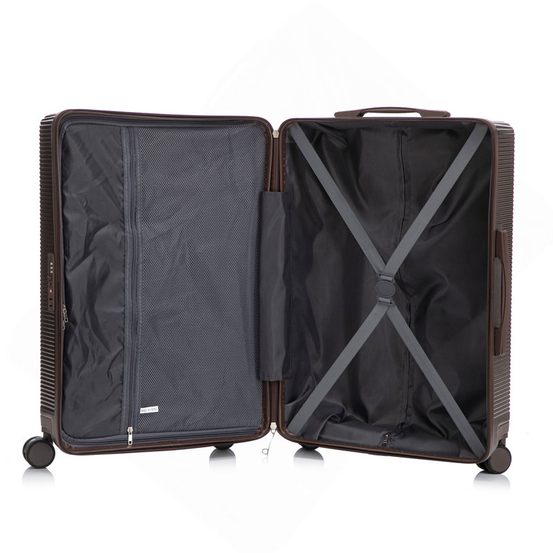 20 po / 24 po / 28 po 3 pièces / ensemble en valise à roulettes ABS, valise de cabine, couleur assortie, serrure à combinaison TSA