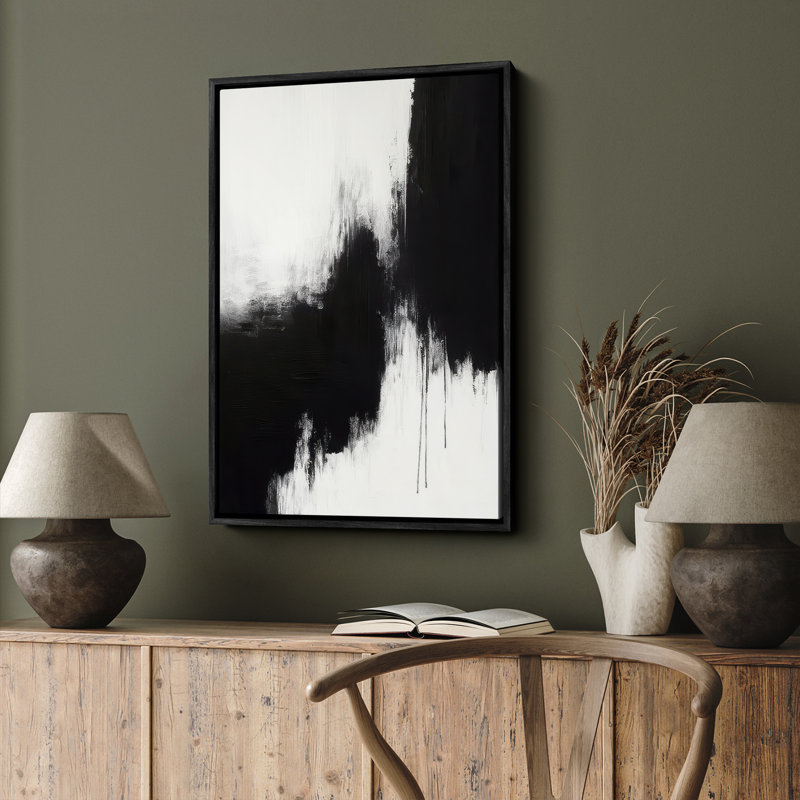 Art mural encadré, rétro, antique et classique pour chambre à coucher - 16 po x 24 po, Noir, H 24 po x l 16 po