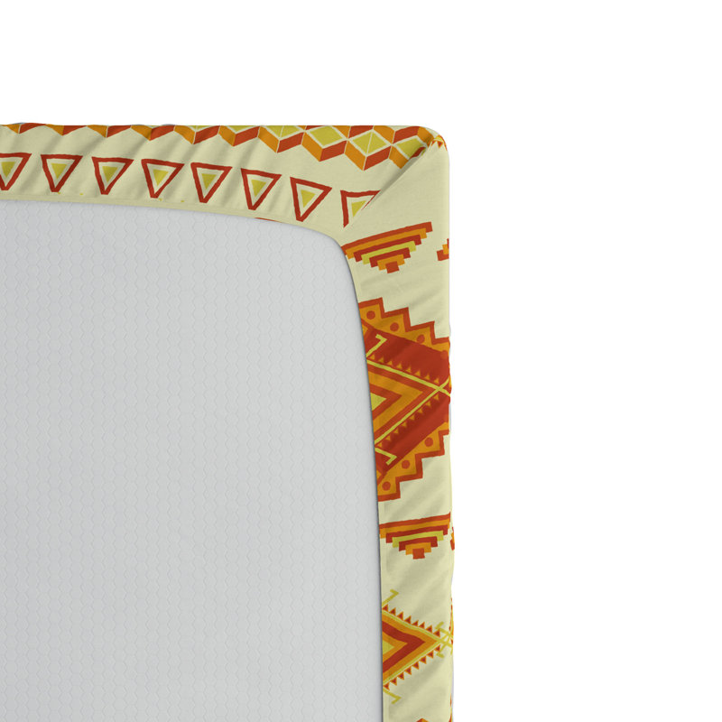 Microfiber Geometric Fitted Sheet, Full Fitted Sheet